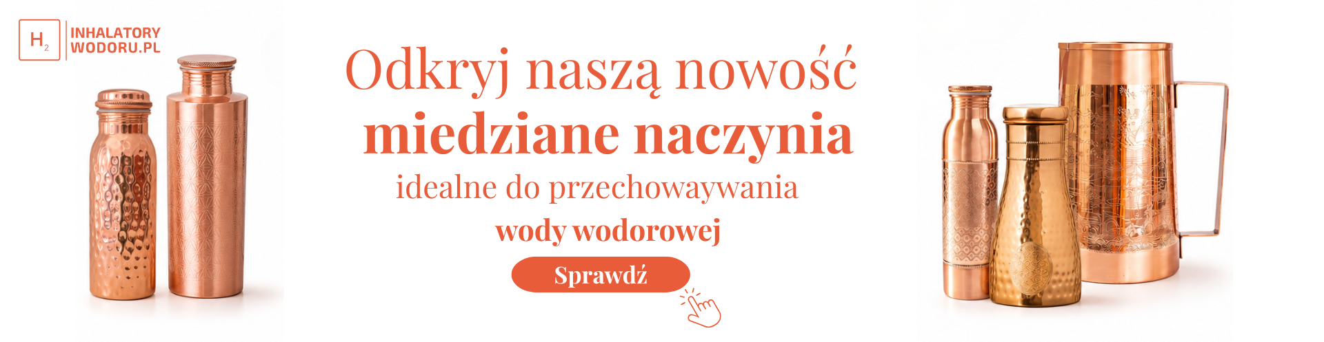 Baner naczynia miedziane nowość